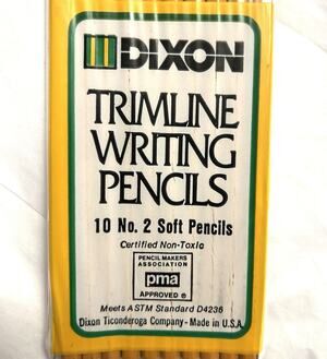 Vintage Dixon Trimline No 2 #3594 Pencils 10 Sealed Old School pencils 90's 80's